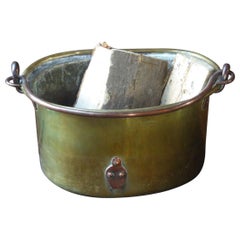 French Brass Log Holder, 18th Century