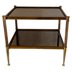 French Brass Maison Ramsay Style Two Tier Petite Side Table