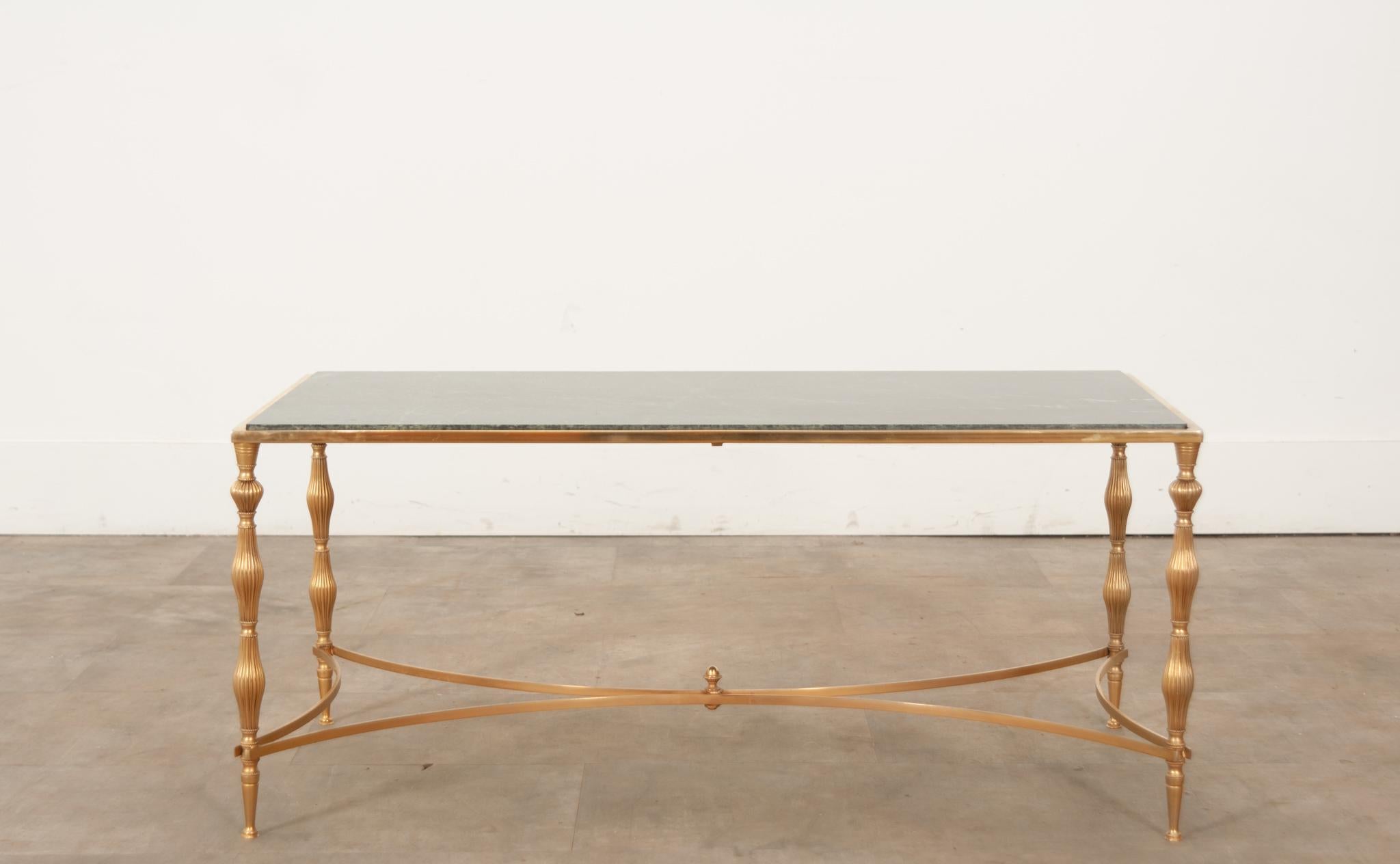 Other French Brass & Marble Cocktail Table For Sale