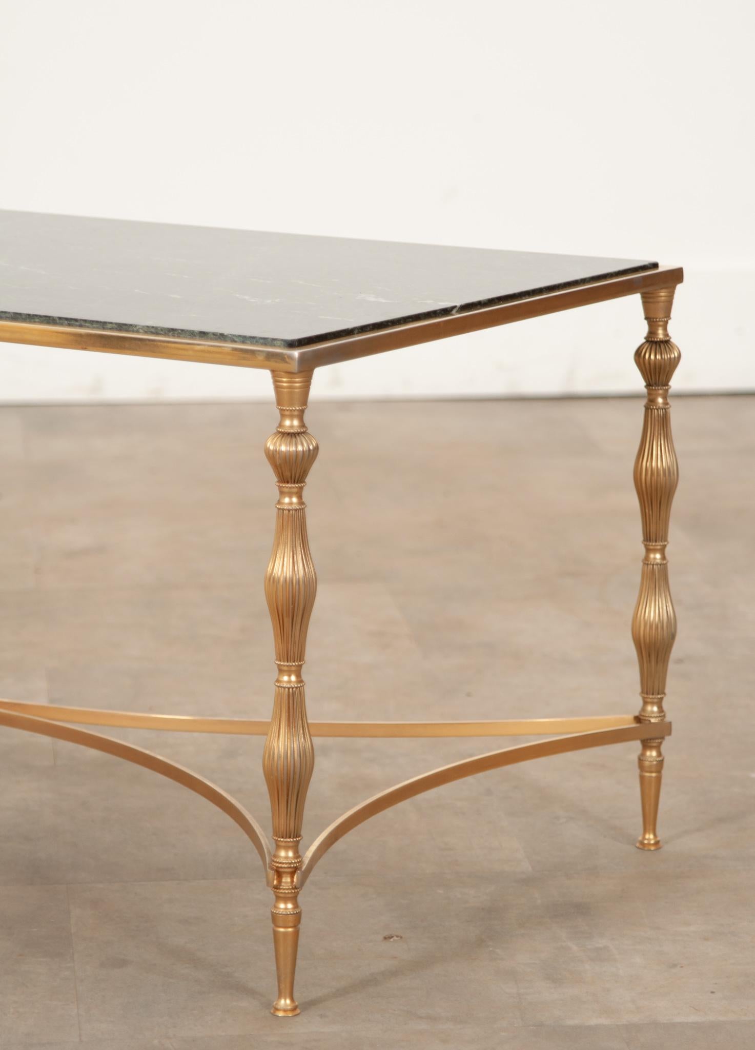 French Brass & Marble Cocktail Table For Sale 3