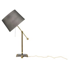Französische Tischlampe aus Messing und Metall, 1950er Jahre