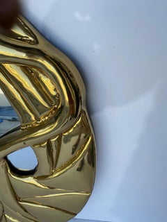 French Brass Mirror by Alain Chevert