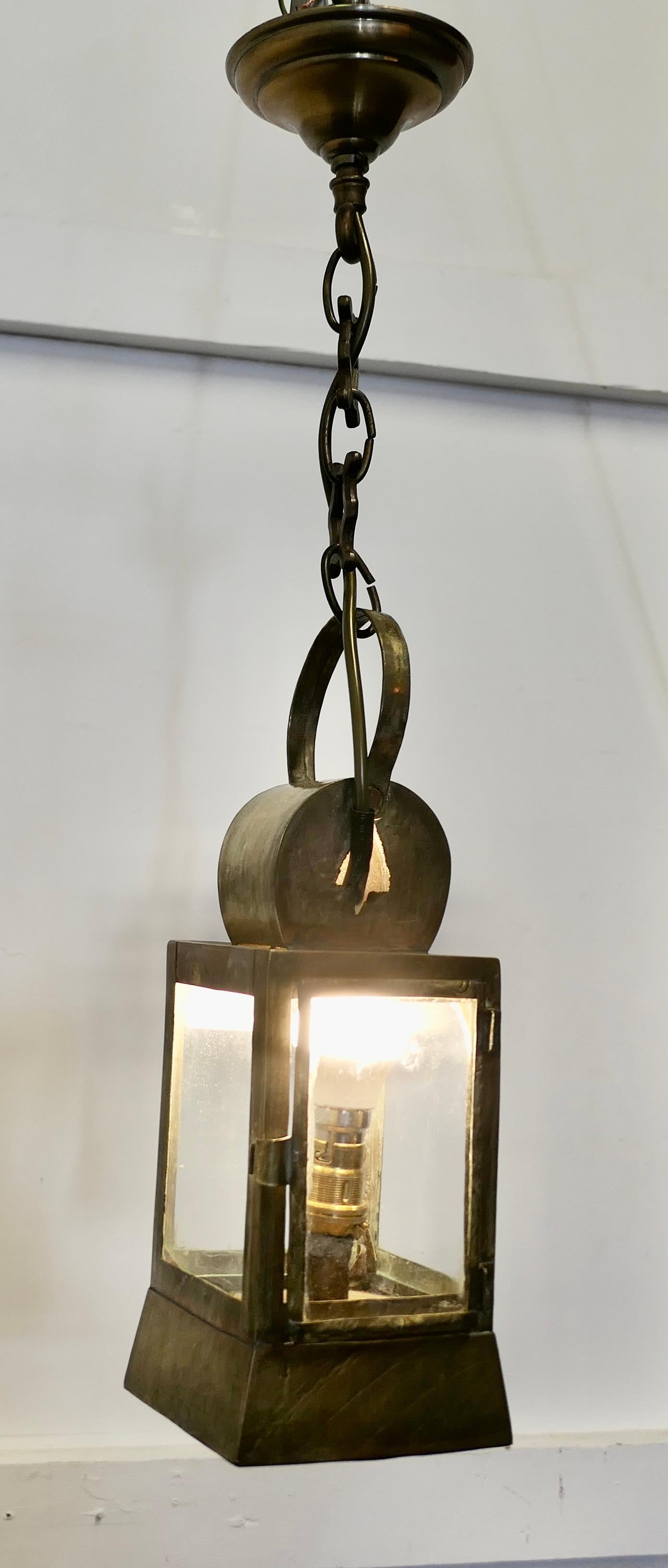 19th Century French Brass Night Watchman’s Lantern  This is a lovely piece  For Sale