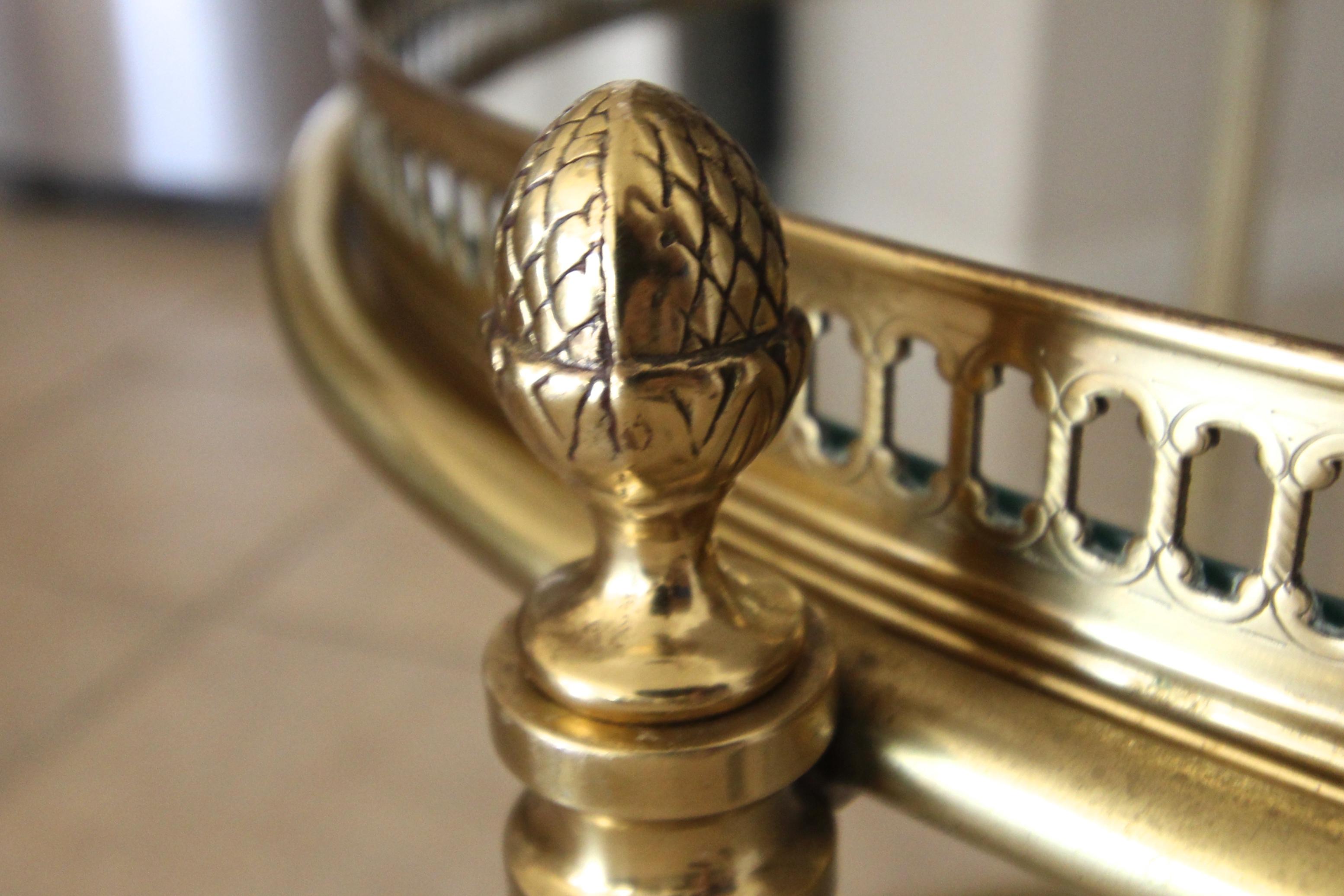 French Brass Oval Two-Tier Side or Coffee Table 5