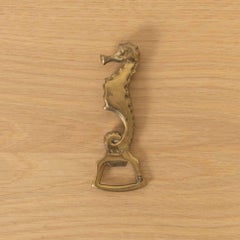 French Brass Seahorse Bottle Opener