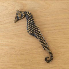 French Brass Seahorse Bottle Opener