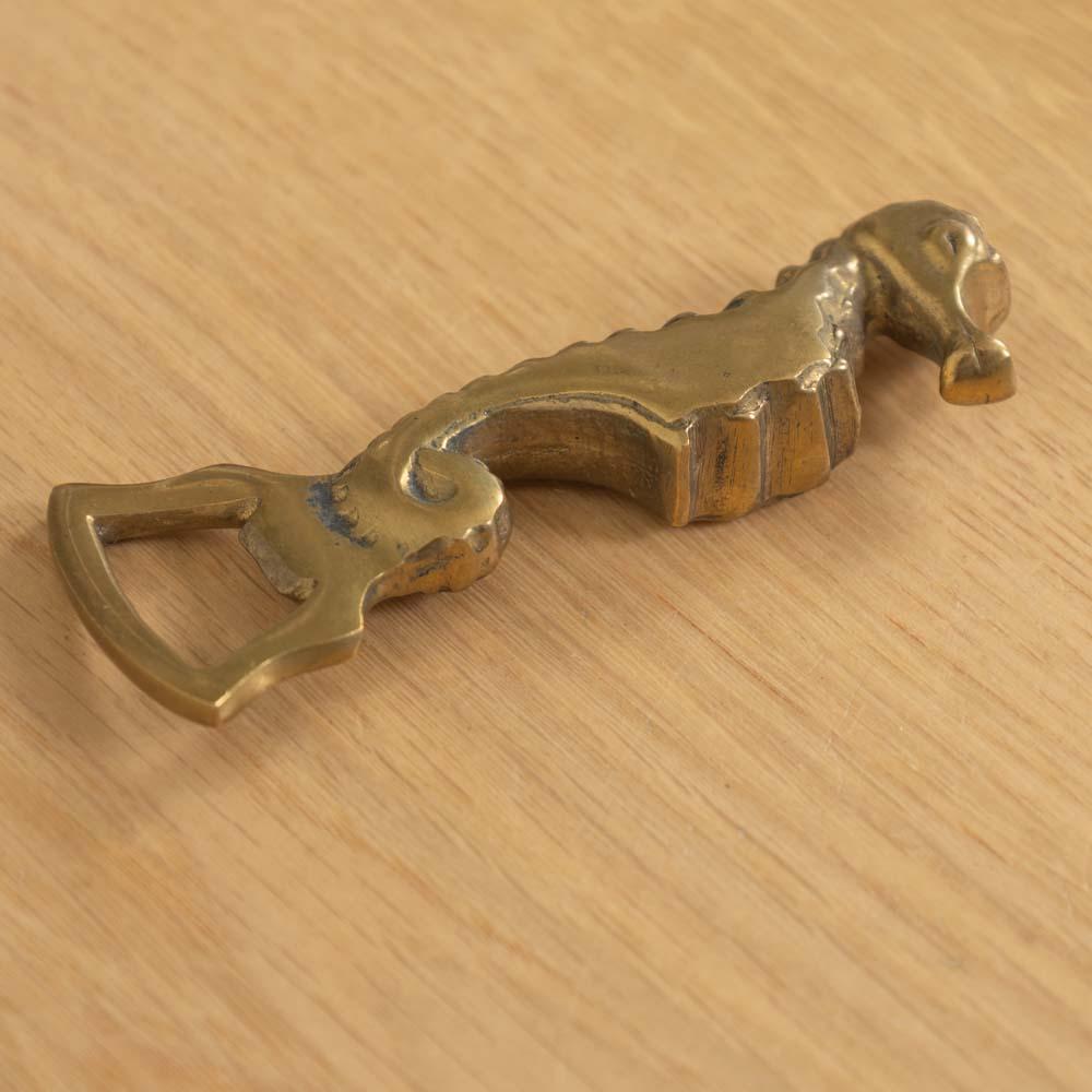 Seepferdchen-Flaschenöffner aus französischem Messing im Angebot 2