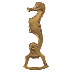 French Brass Seahorse Bottle Opener