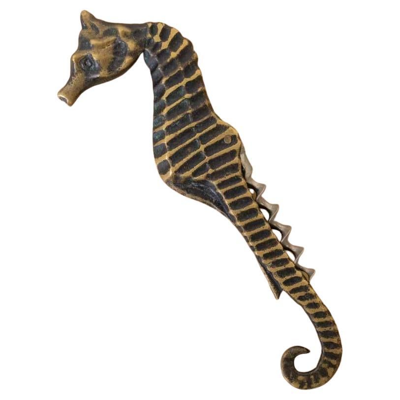 French Brass Seahorse Bottle Opener