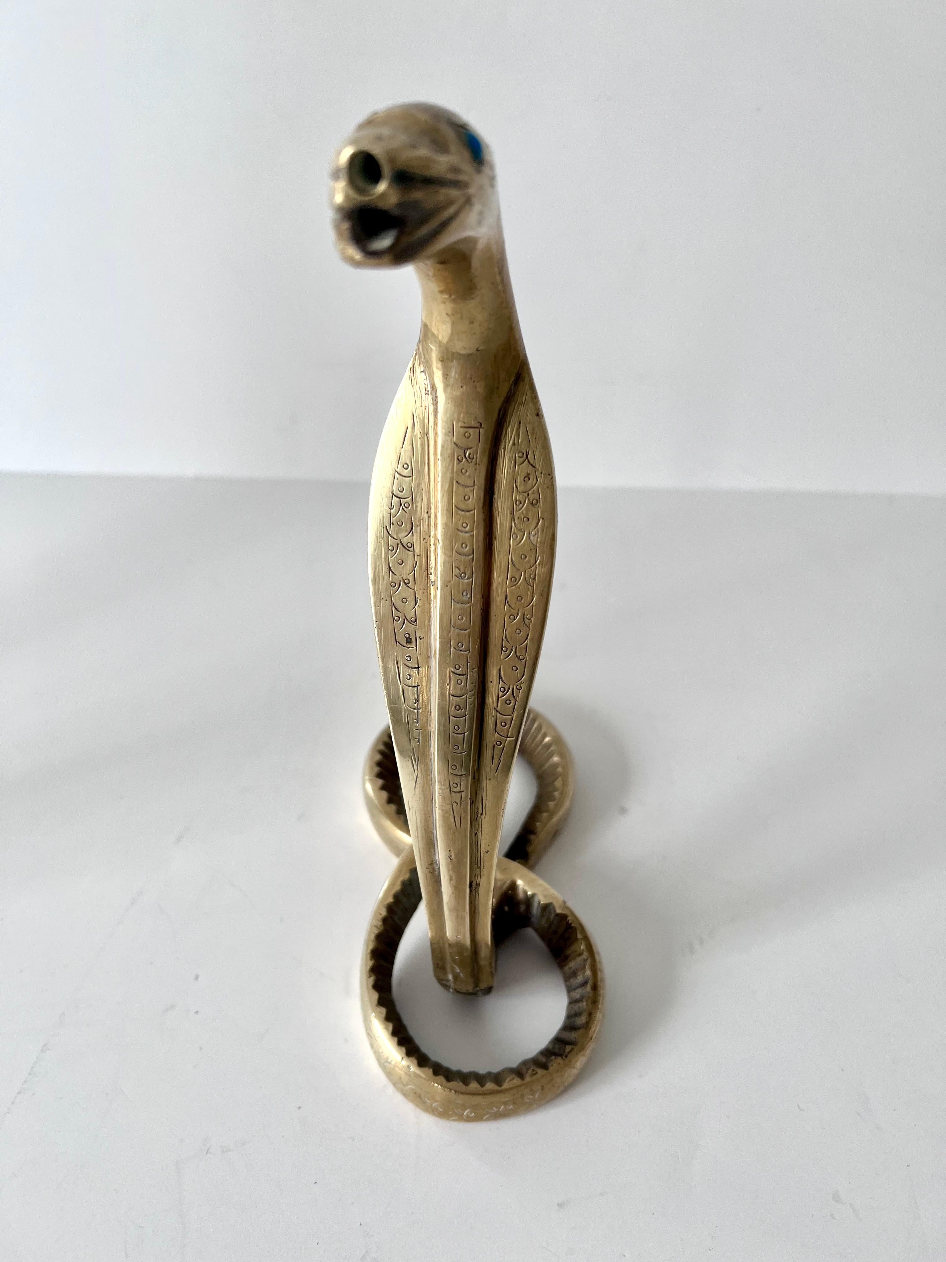 French Brass Serpent or Cobra Snake Paperweight or Sculpture For Sale 2