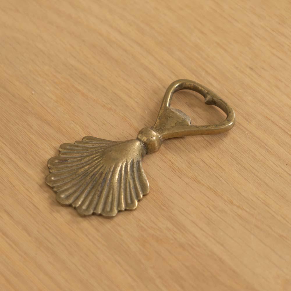 20th Century French Brass Shell Bottle Opener For Sale