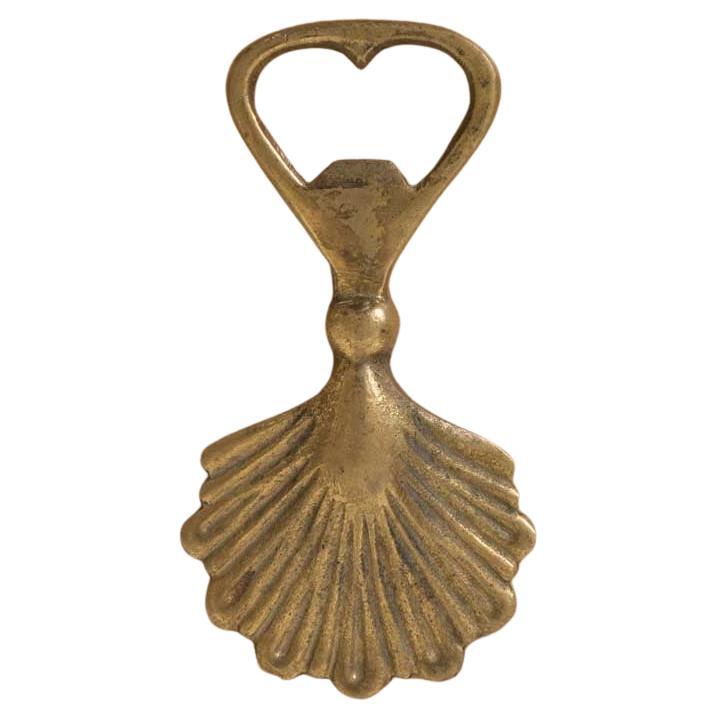 French Brass Shell Bottle Opener For Sale