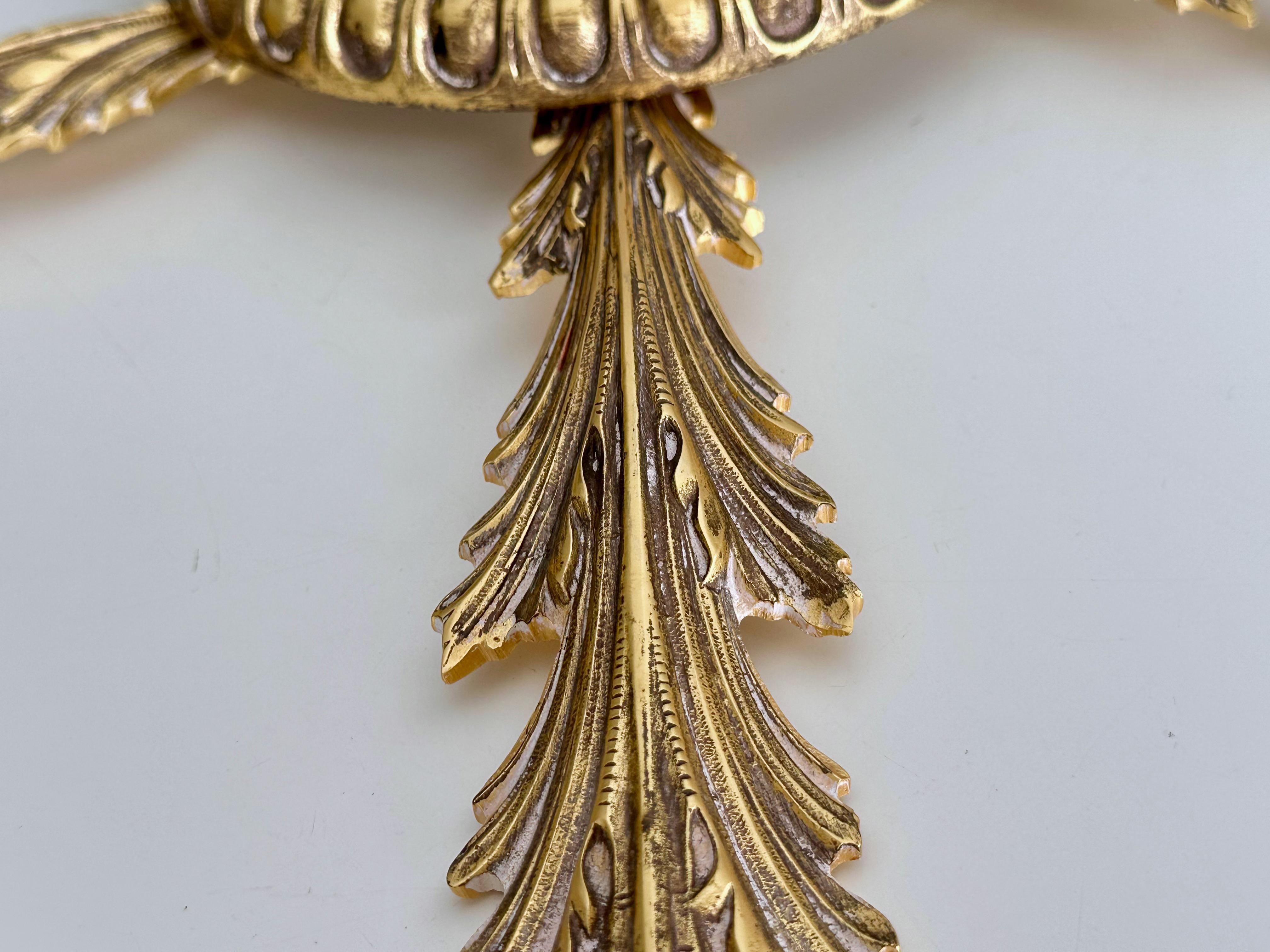 Französisch Messing Soleil oder Sunburst konvexen Wandspiegel im Angebot 10