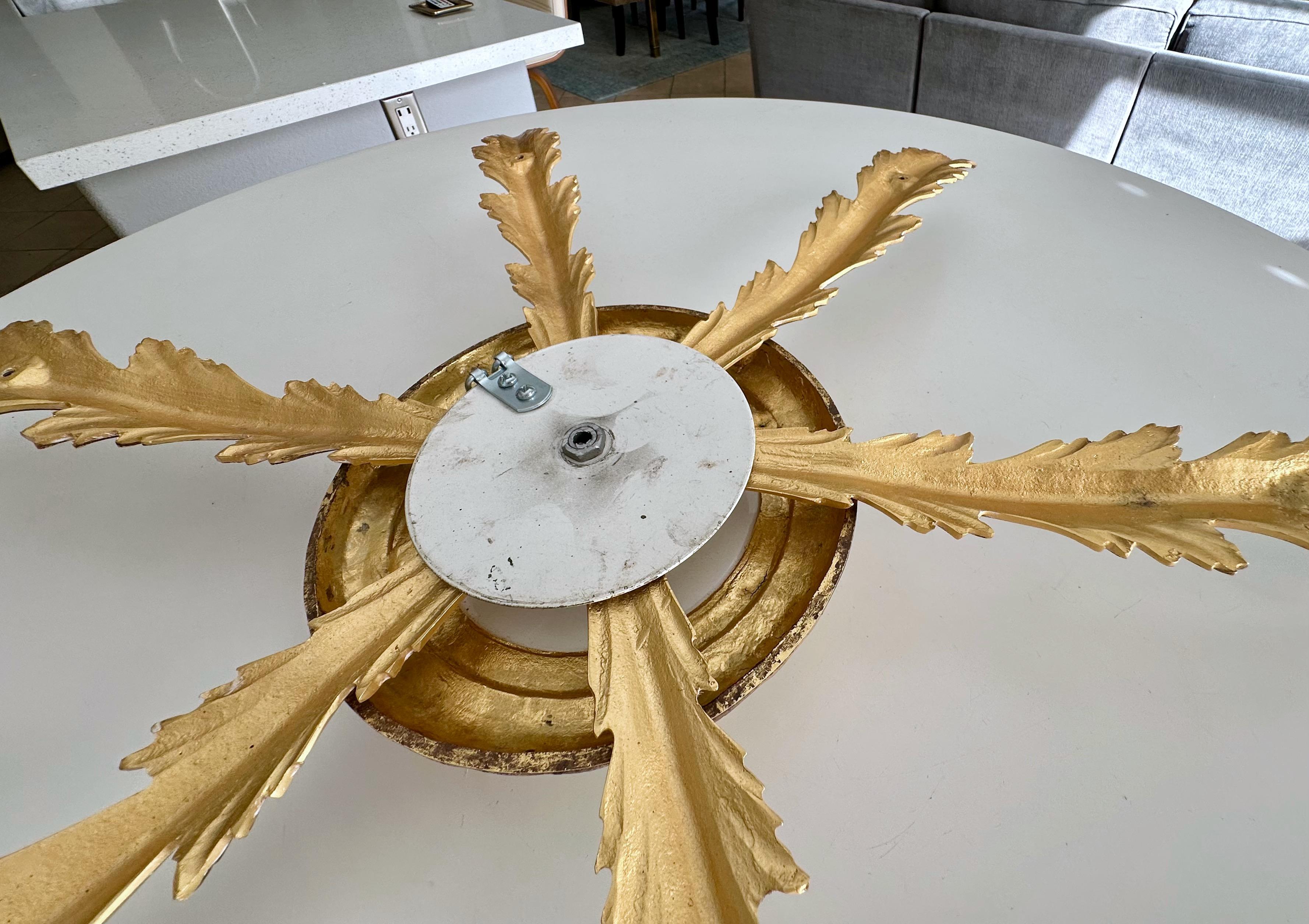 Französisch Messing Soleil oder Sunburst konvexen Wandspiegel im Angebot 12