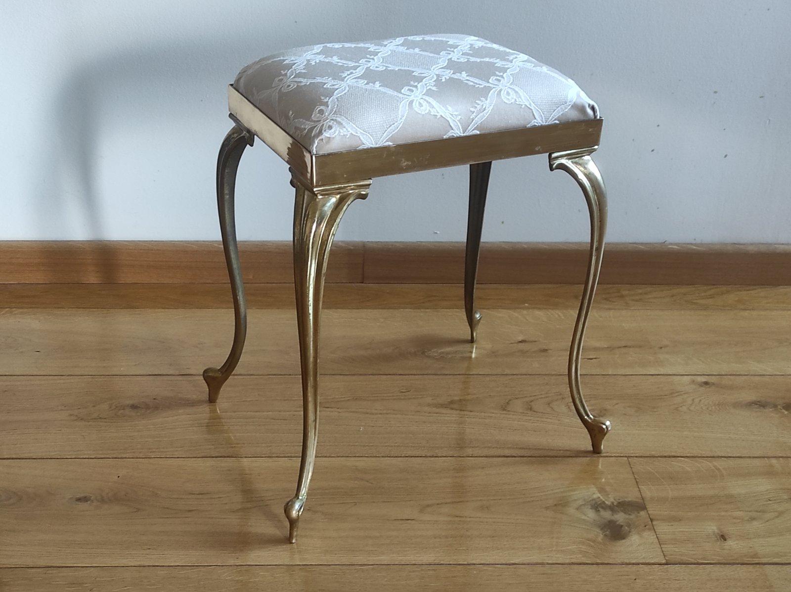 Tabouret en laiton de la Maison Bagues 1950 en vente 4