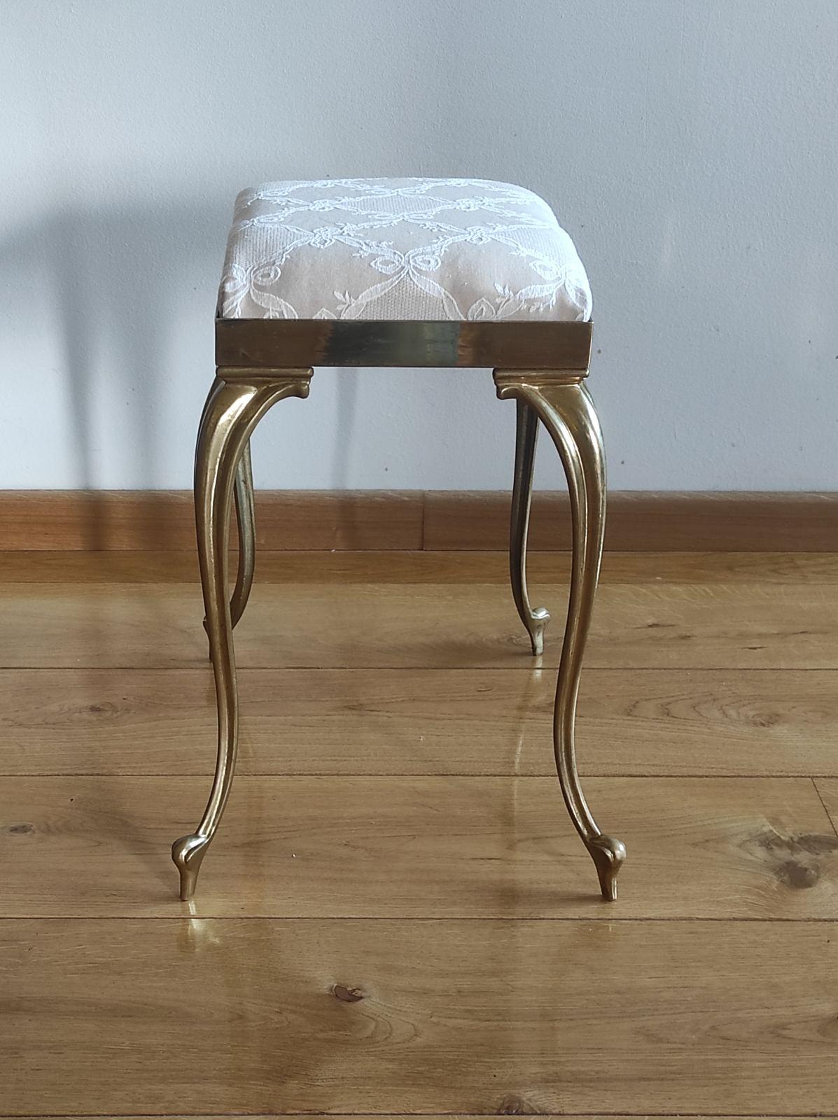 Laiton Tabouret en laiton de la Maison Bagues 1950 en vente