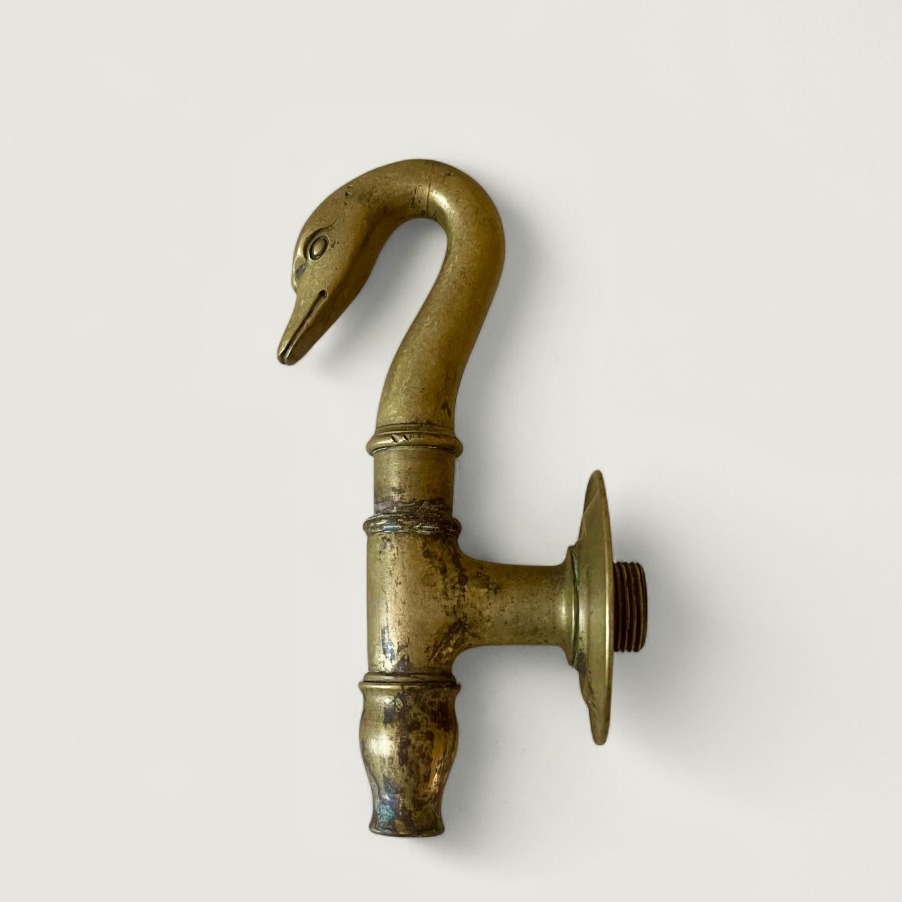 Empire French Brass Swan Faucet Nineteenth Century For Sale
