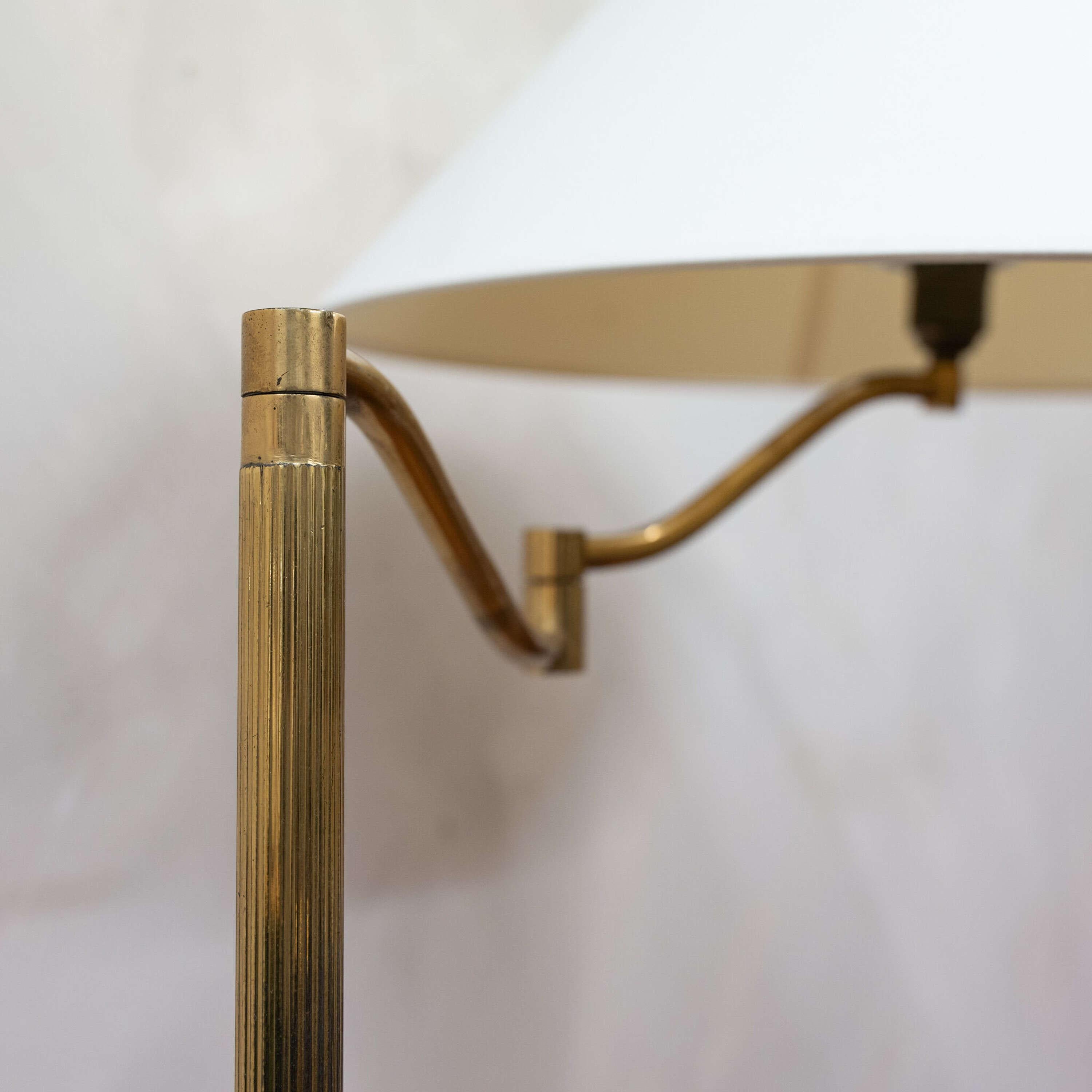 French Brass Swing Arm Floor Lamp circa 1940 3