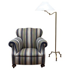 French Brass Swing Arm Floor Lamp circa 1940
