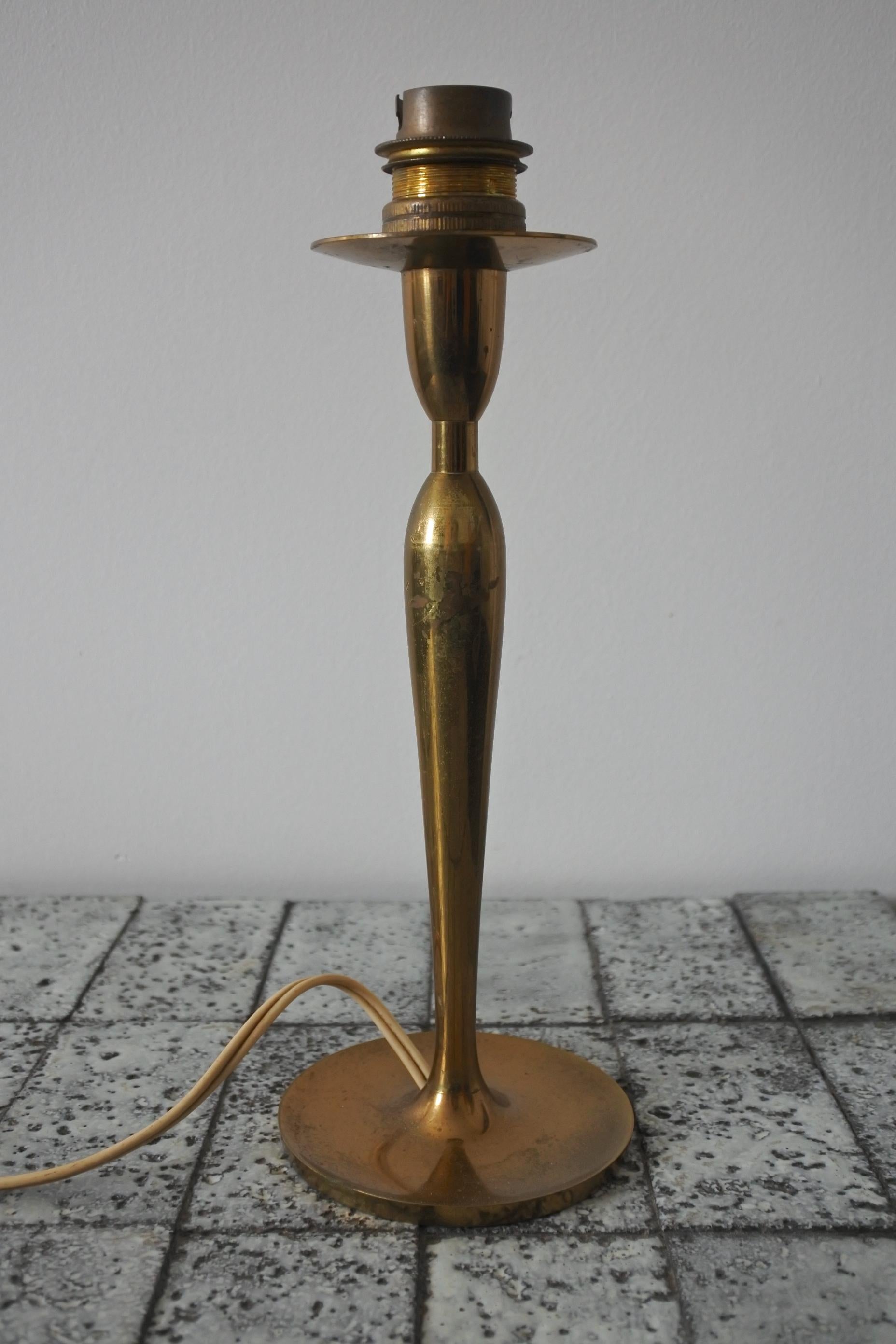 Mid-Century Modern French Brass Table Lamp, 1950s