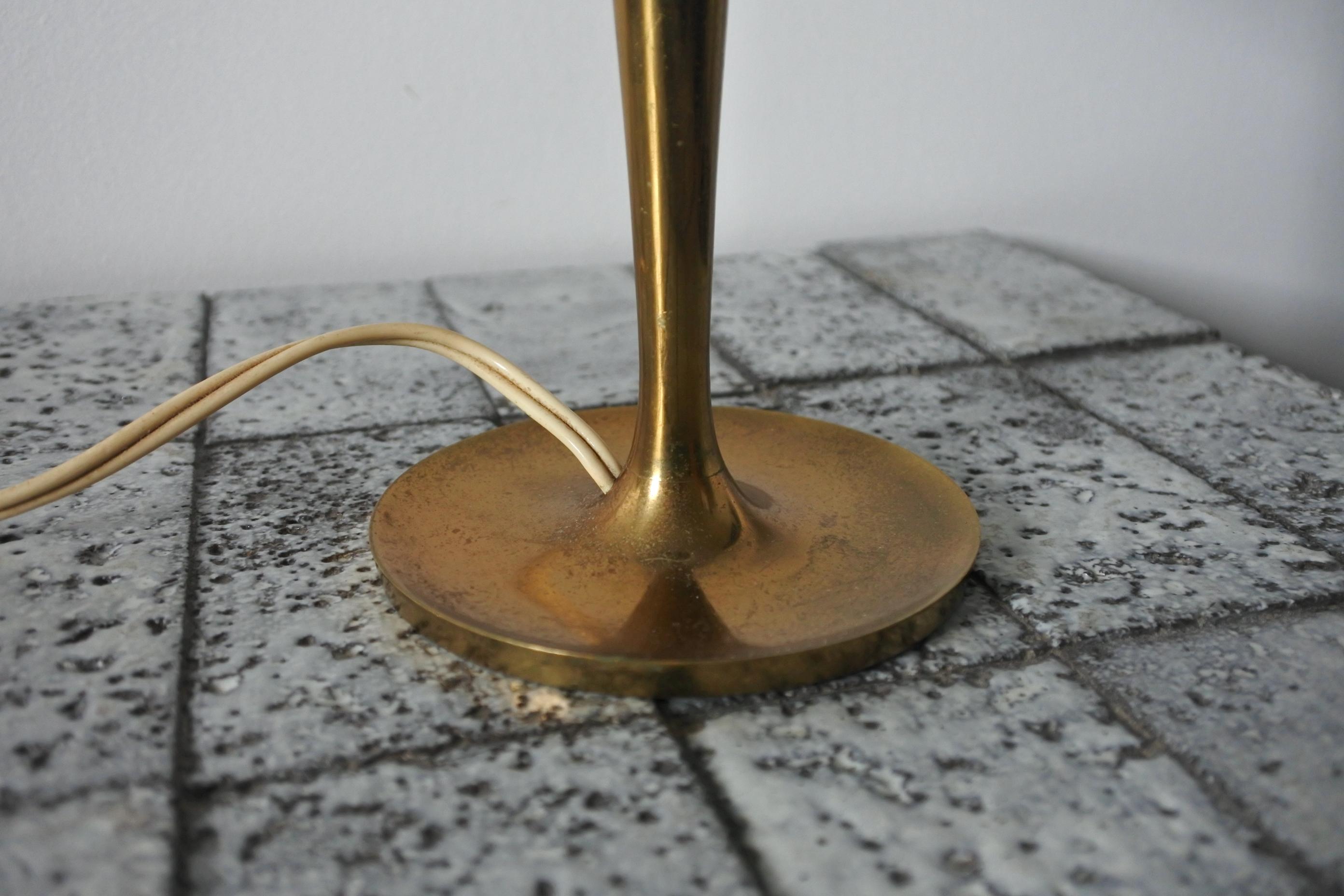 French Brass Table Lamp, 1950s In Good Condition In La Teste De Buch, FR