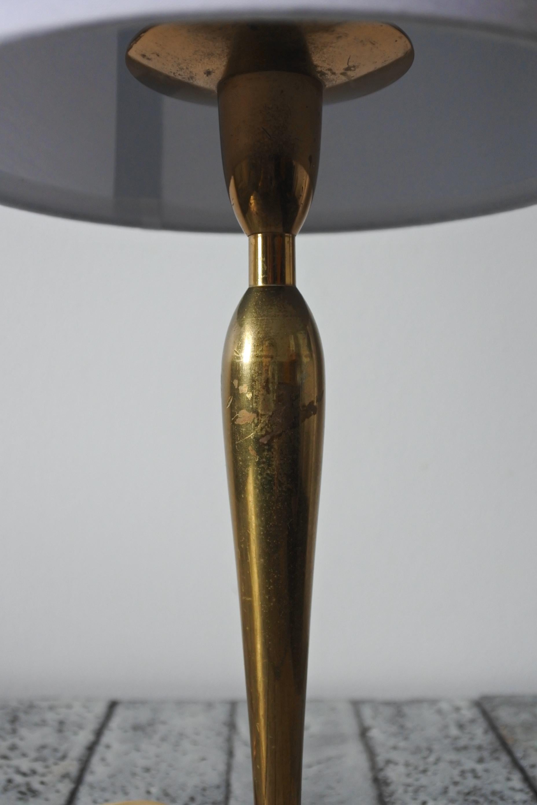 20th Century French Brass Table Lamp, 1950s