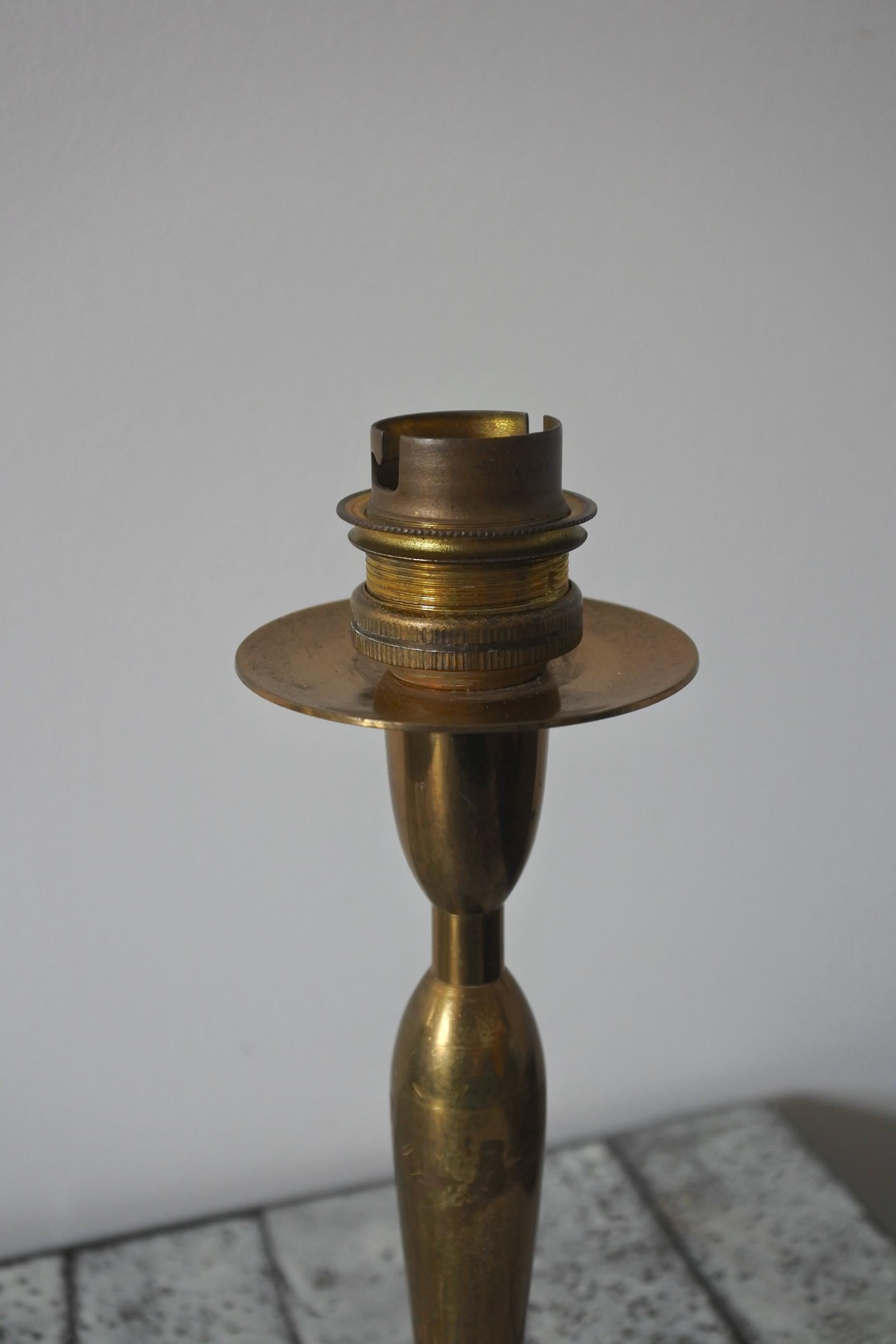 French Brass Table Lamp, 1950s 1