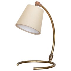 Lampe de table française en laiton dans le style de Jacques Biny