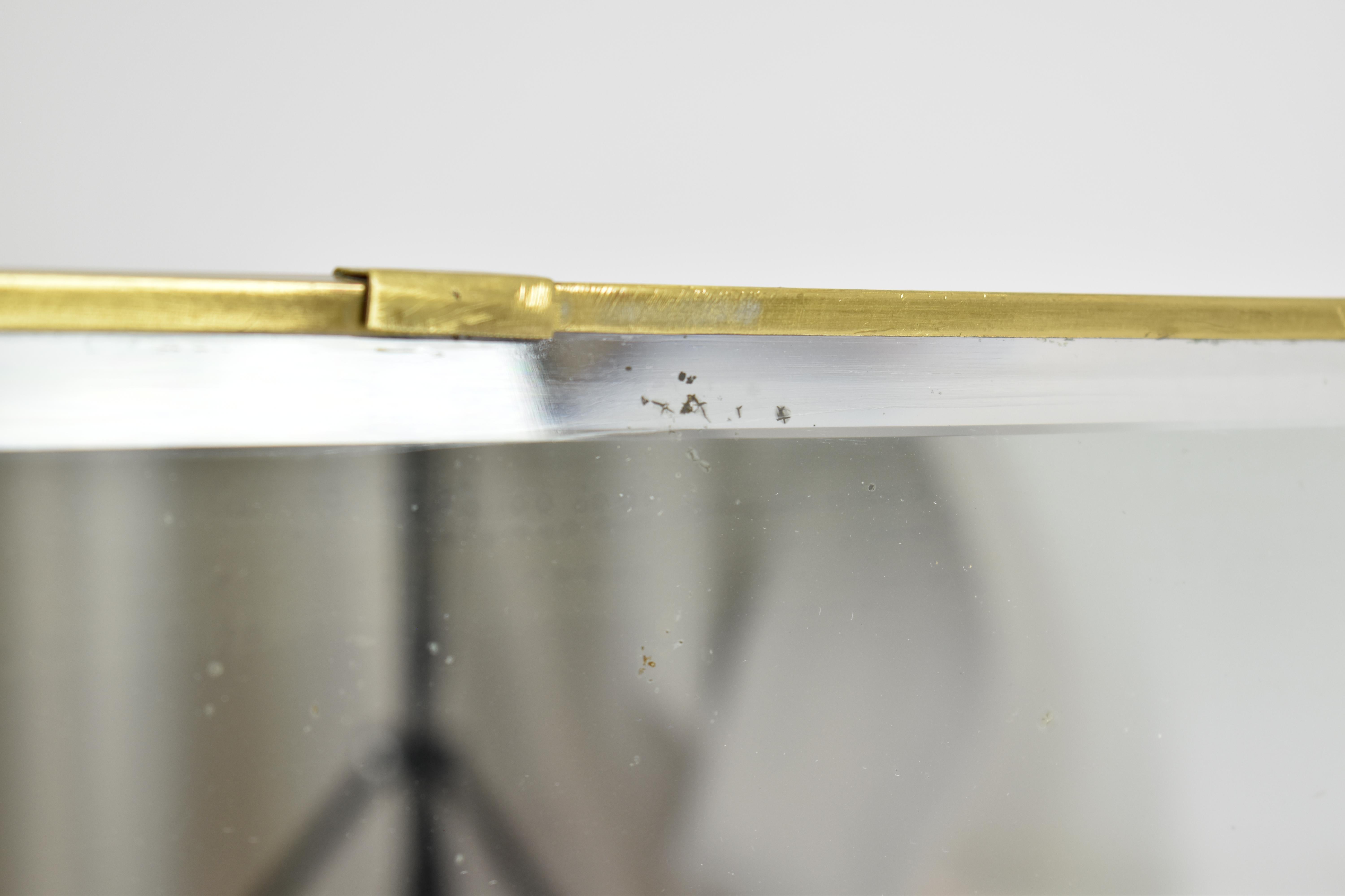French Brass Table Mirror with Adjustable Frame, Circa 1930s For Sale 2
