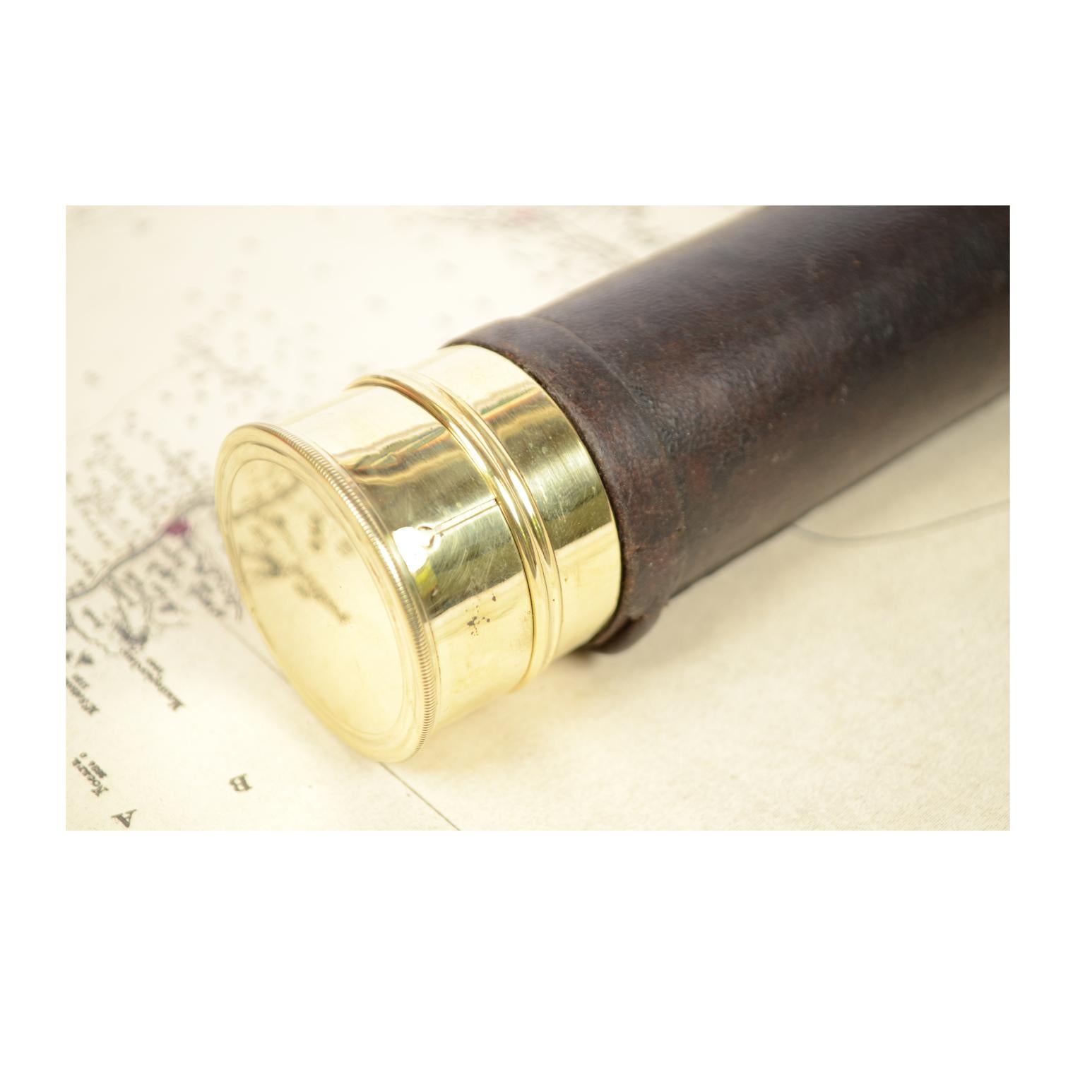 French Brass Telescope with Leather-Covered Handle, 1860 3