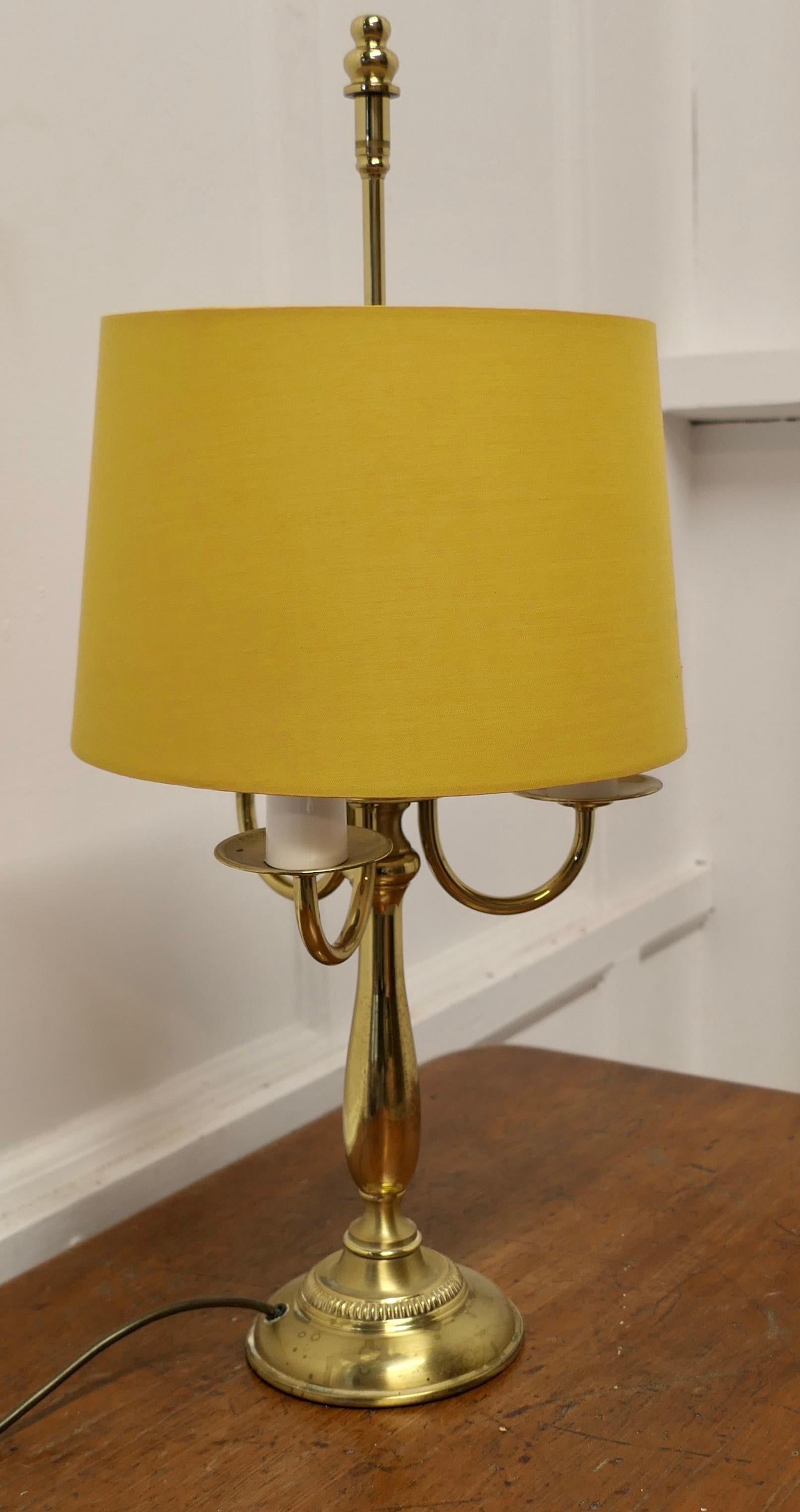 French Brass Triple Desk Lamp  A lovely piece, a brass triple sconce lamp this i For Sale 1