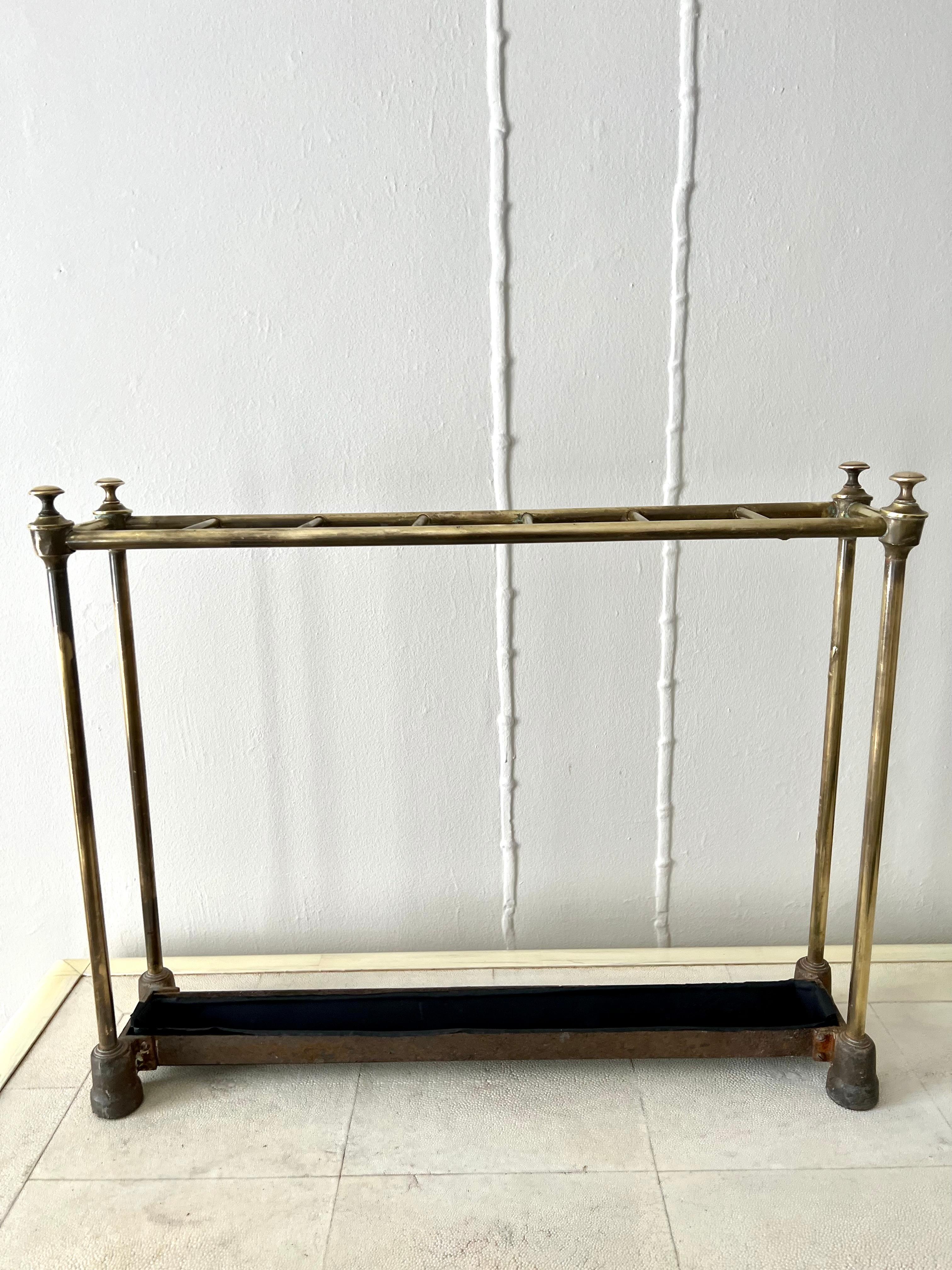 Victorian French Brass Umbrella Stand