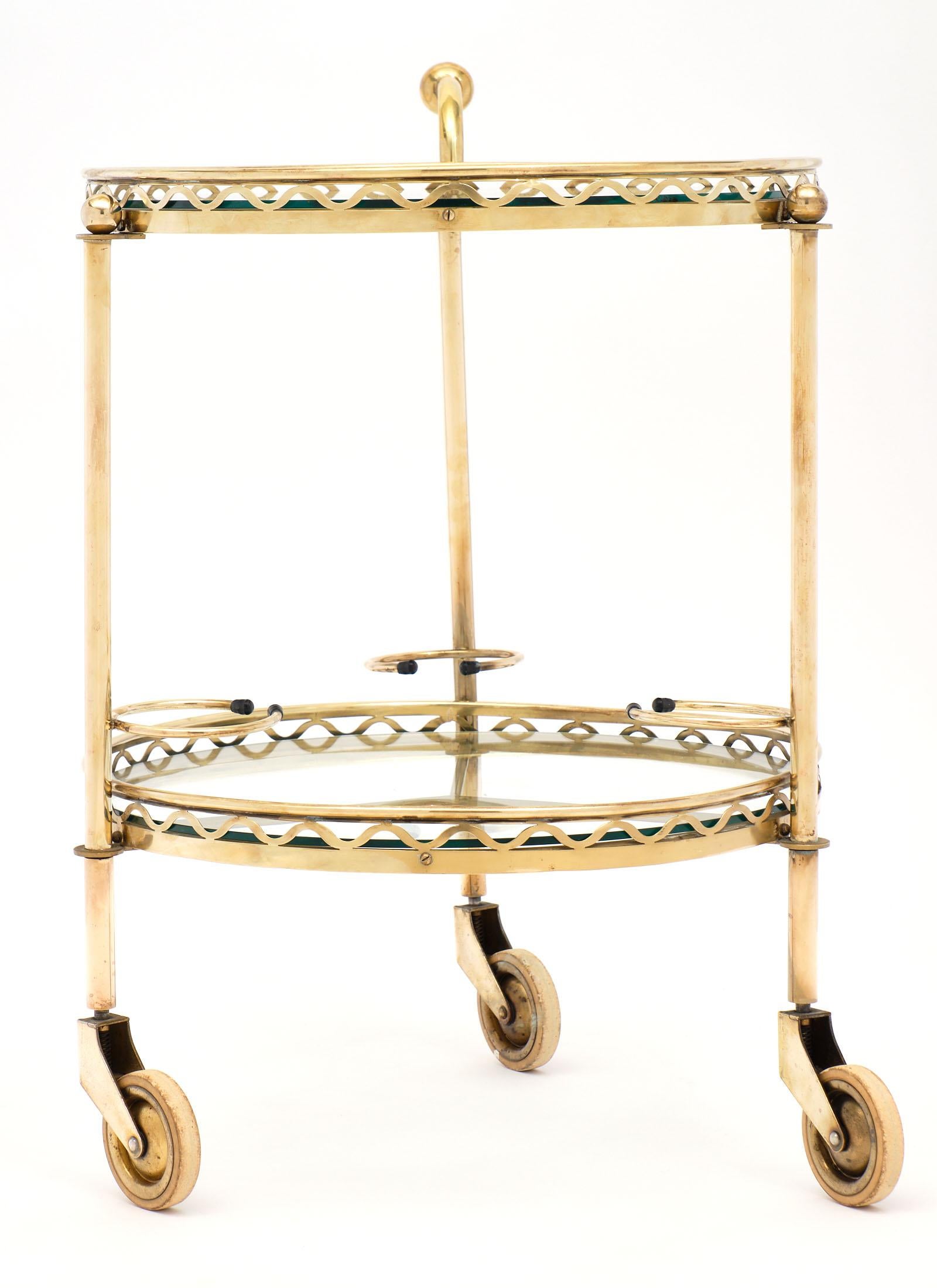French Brass Vintage Bar Cart 2