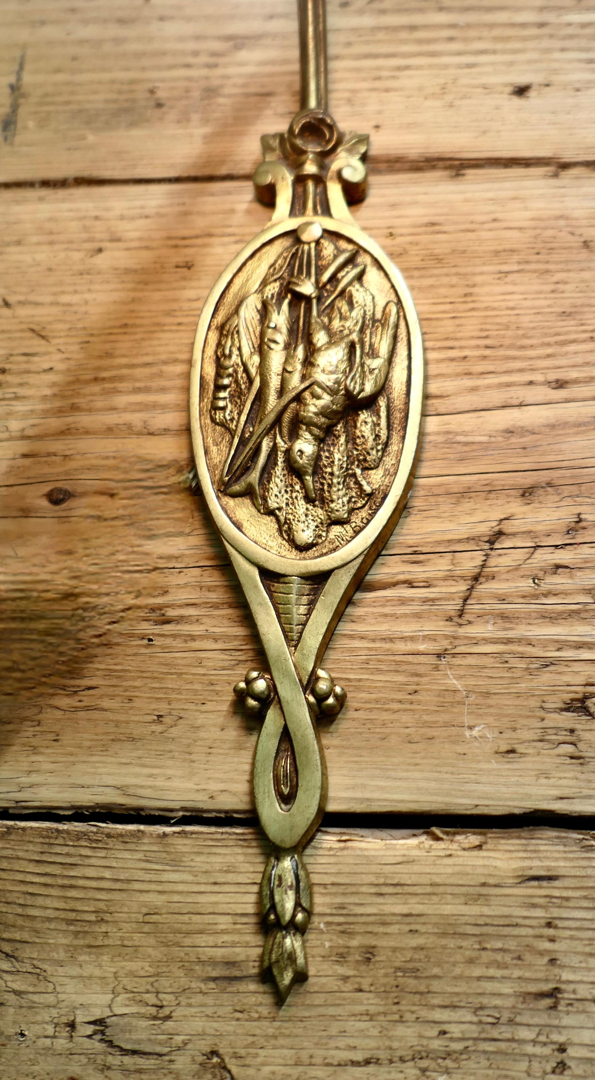 French Brass Wall Light with Original Dugué Glass Shade In Good Condition For Sale In Godshill, Isle of Wight