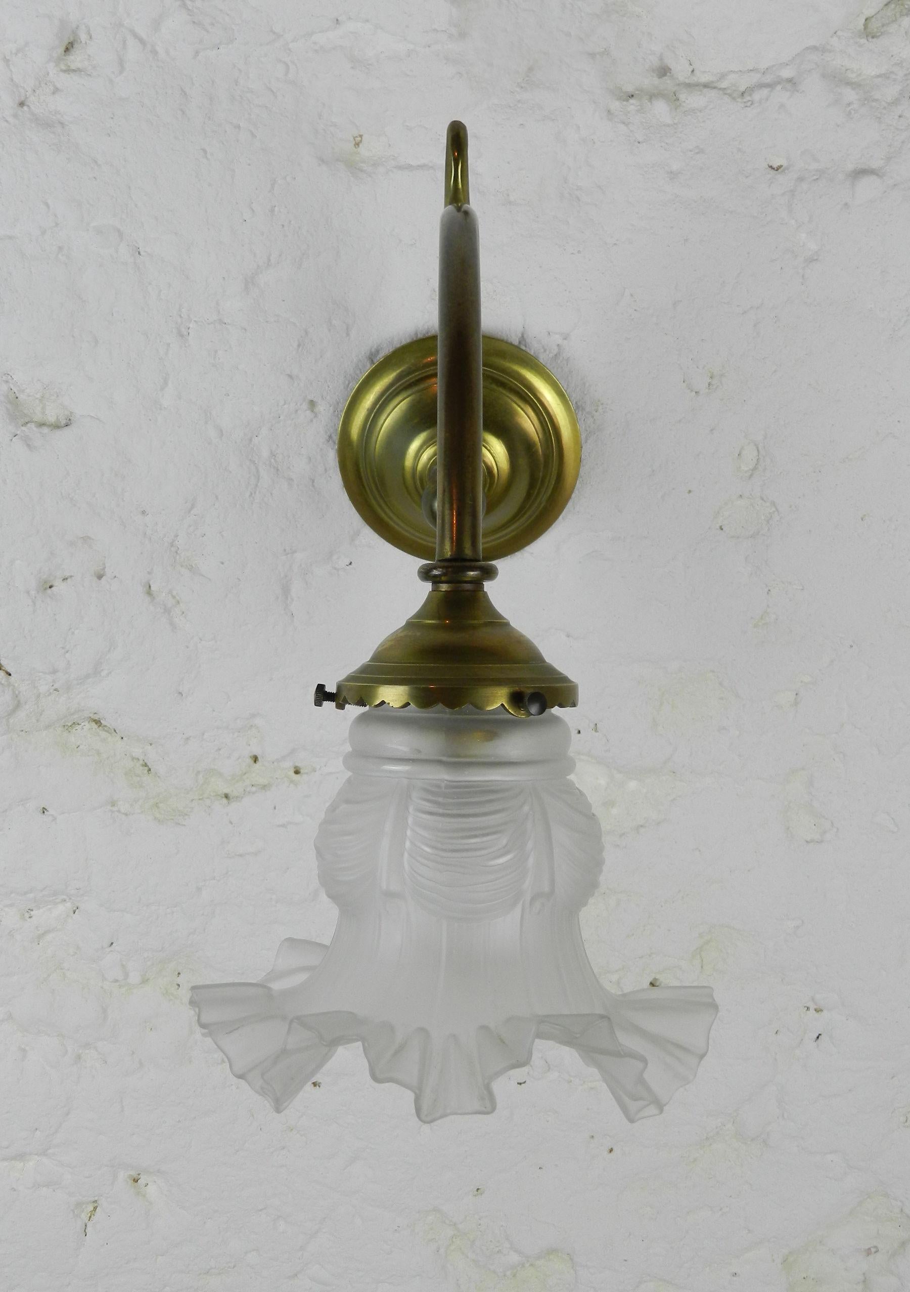 French Brass Wall Sconce 1
