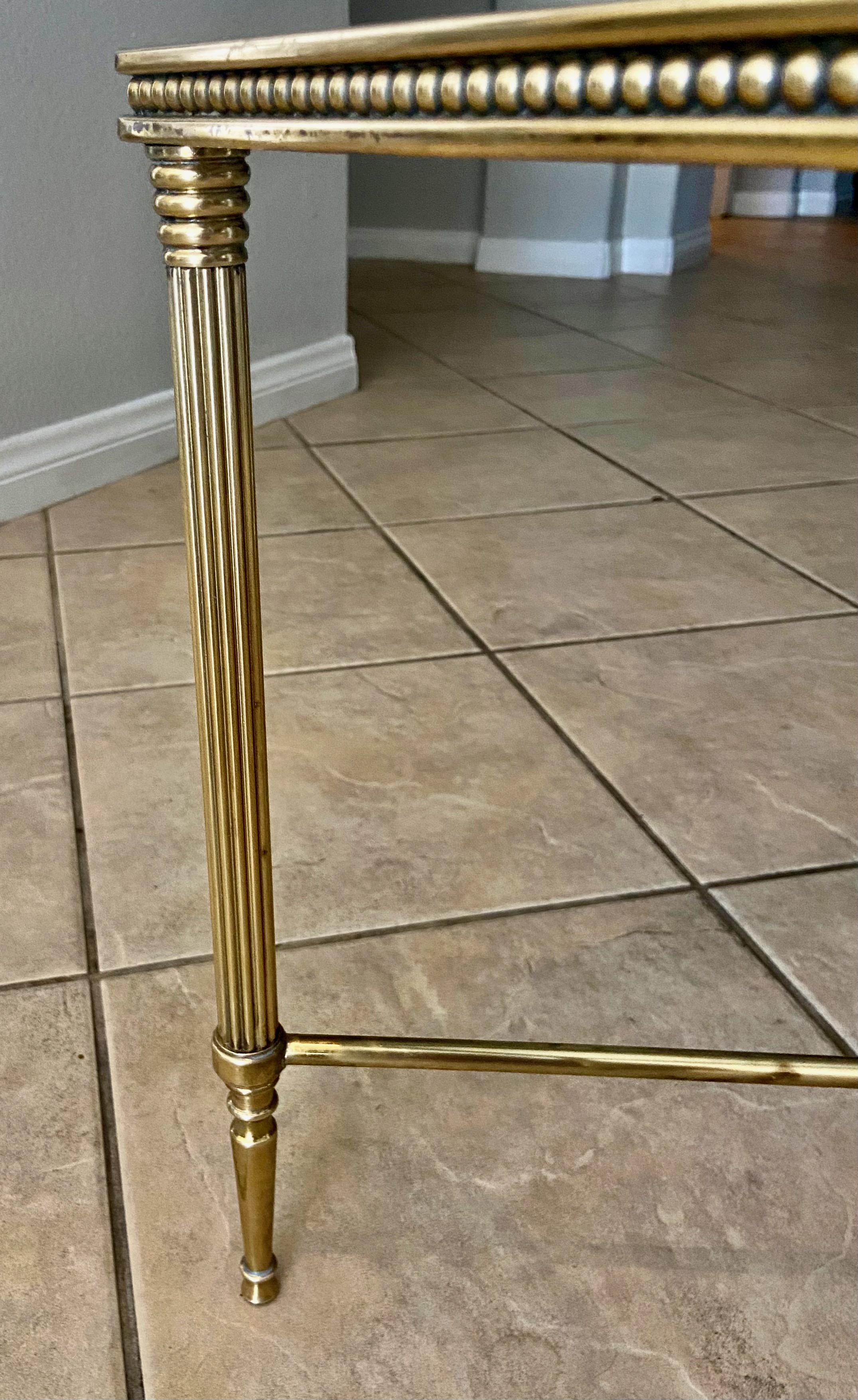 French Brass x Base Side Table For Sale at 1stDibs