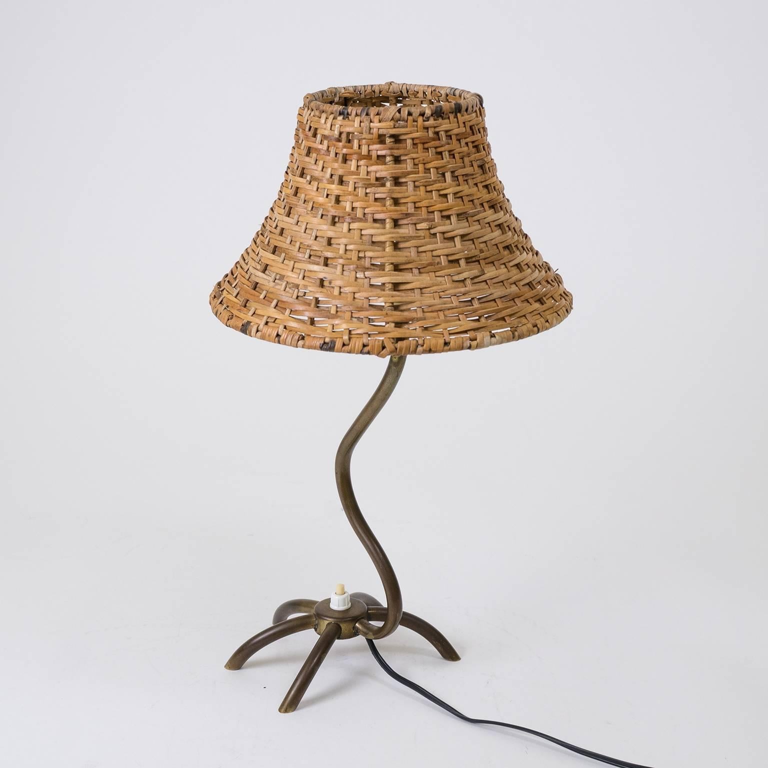 French Brass Zoomorphe Table Lamp, 1950s 5