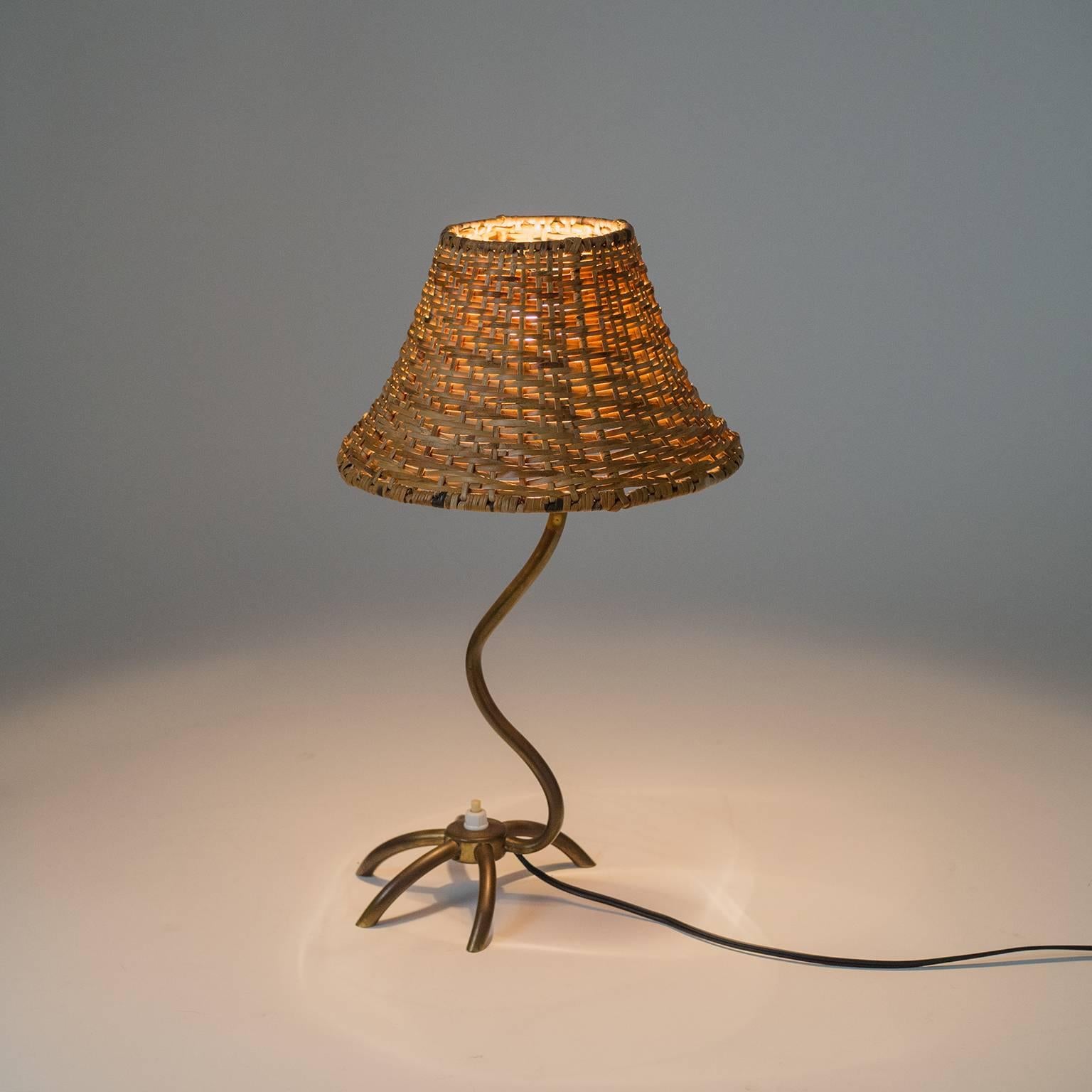 French Brass Zoomorphe Table Lamp, 1950s 6