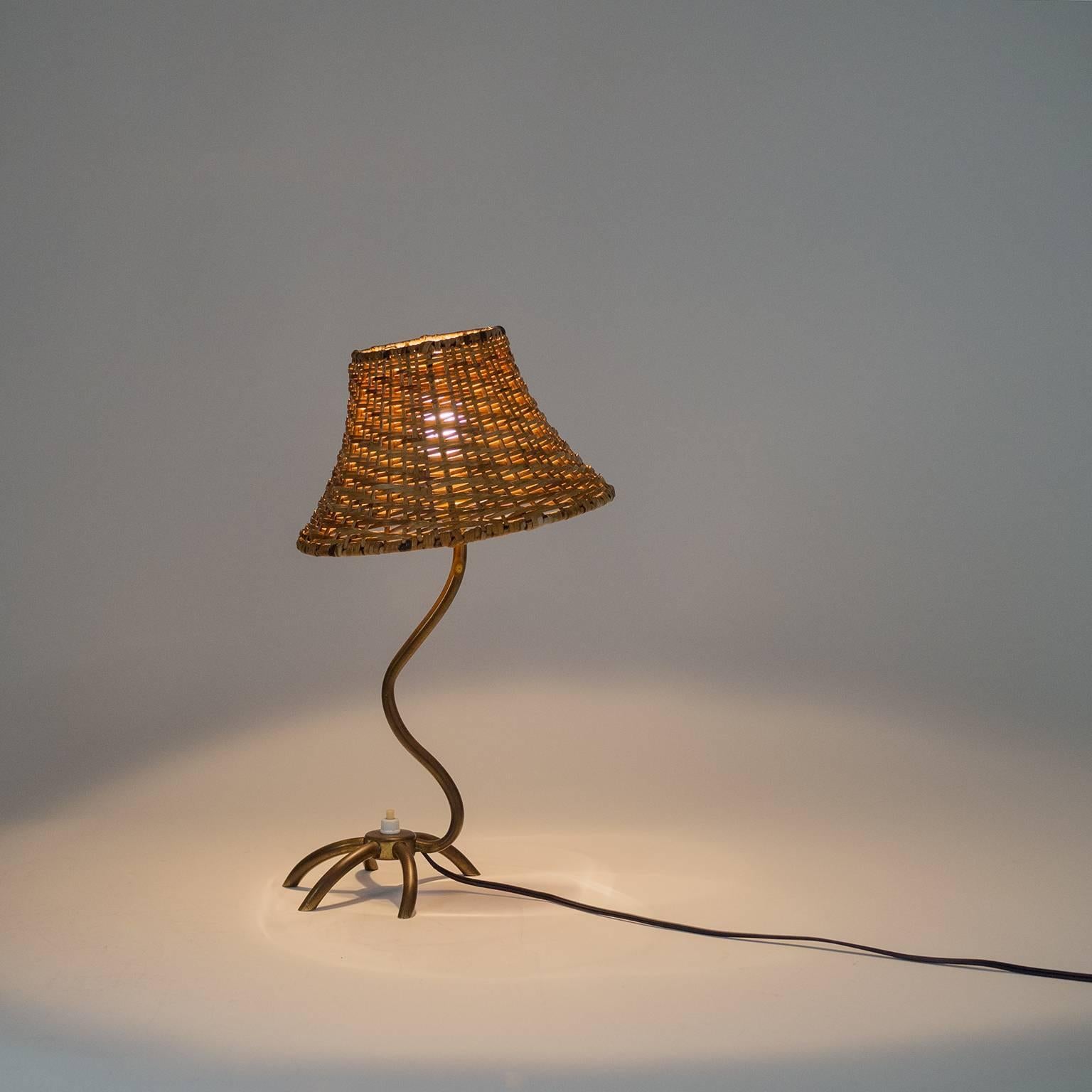 French Brass Zoomorphe Table Lamp, 1950s 7