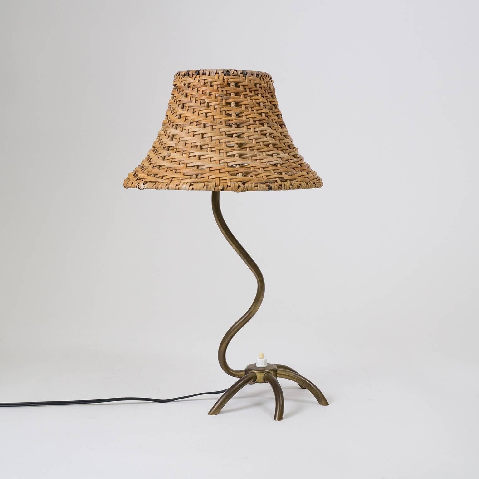 French Brass Zoomorphe Table Lamp, 1950s 3