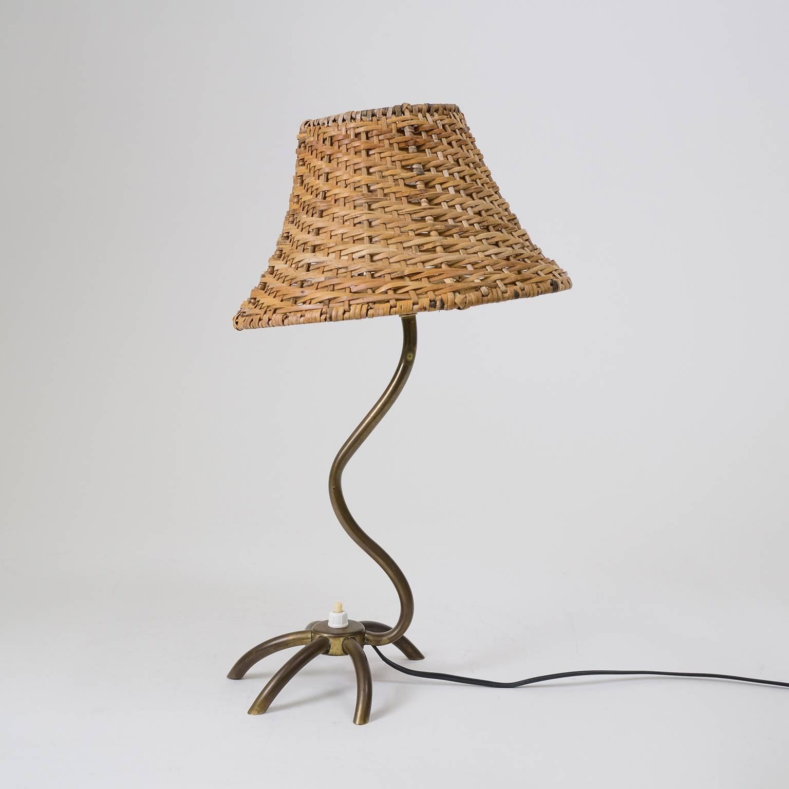 French Brass Zoomorphe Table Lamp, 1950s 4
