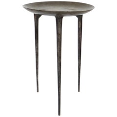 French "Brazier" Cast Bronze Tall Side Table by Rick Owens 