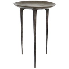 French "Brazier" Cast Bronze Tall Side Table by Rick Owens