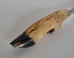 Französisches Brotmesser mit Griff aus Hirschhorn, Klinge aus Edelstahl, 1950er Jahre