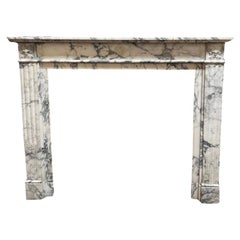 French Breccia Marble Mantel 