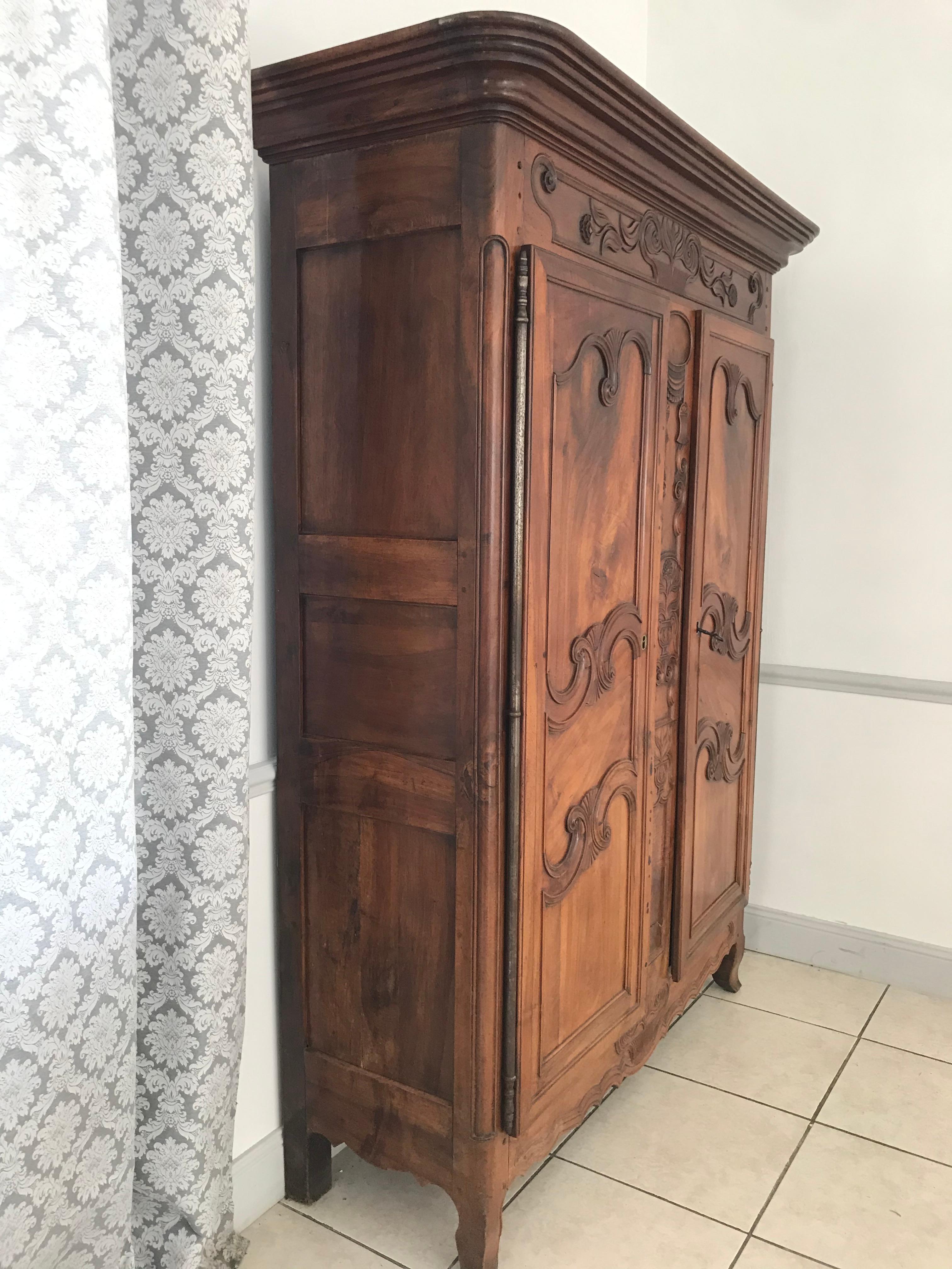 Louis XV French Bressan Wardrobe / Cabinet, 18th Century, France For Sale