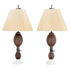 French Briet Brevete Seltzer Bottle Table Lamps, 2