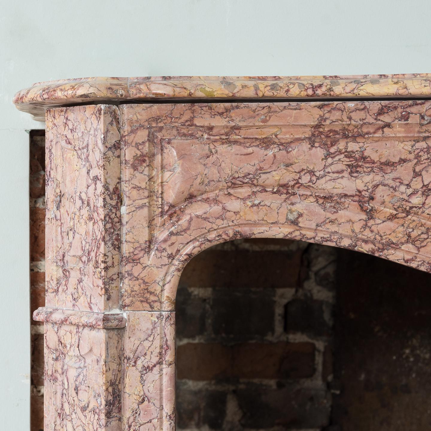 French Brocatello Pompadour Fireplace 8