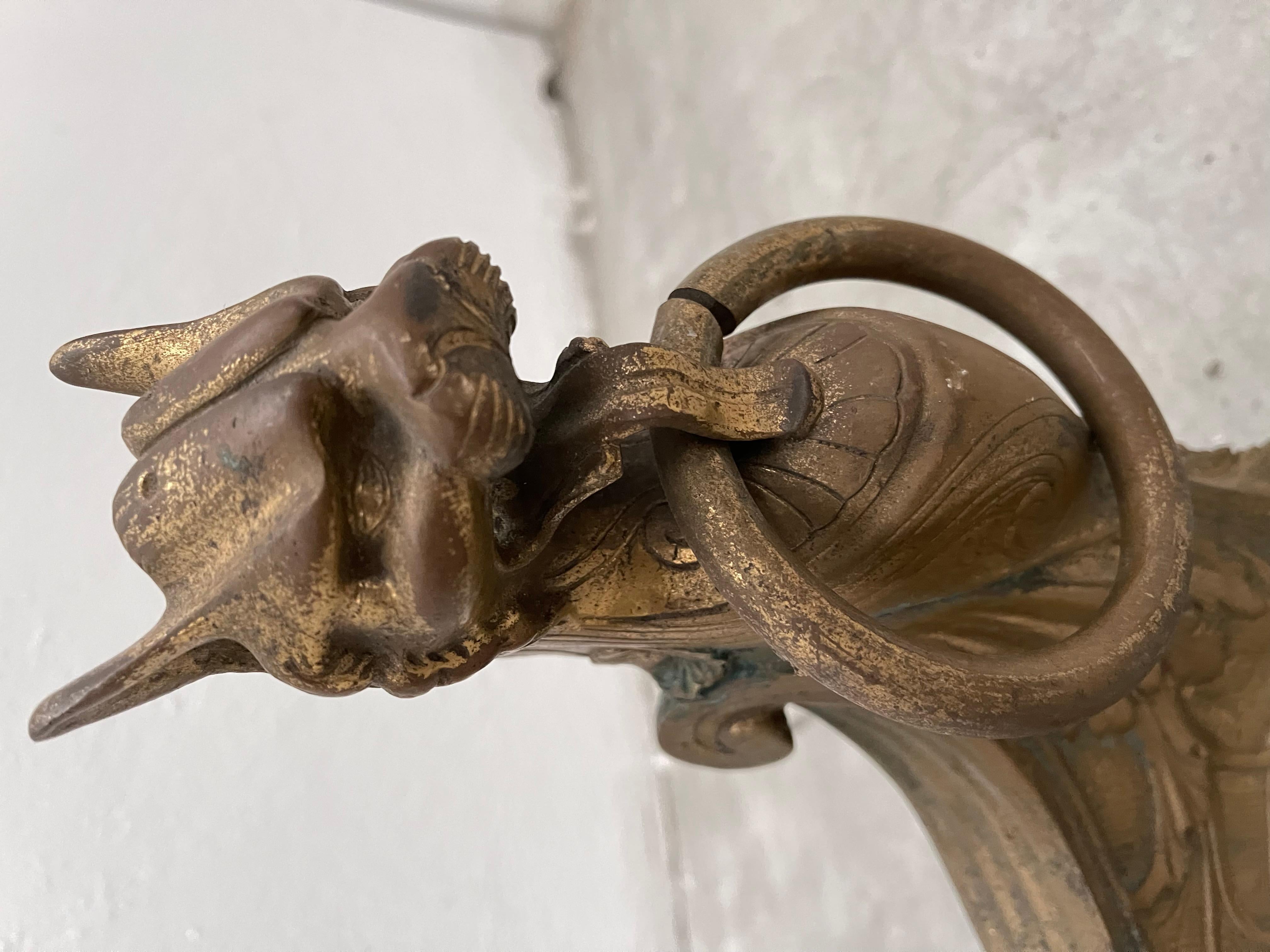 Late 20th Century Pare-brise réglable en bronze français à la manière de Barbedienne, fin du 19e siècle en vente