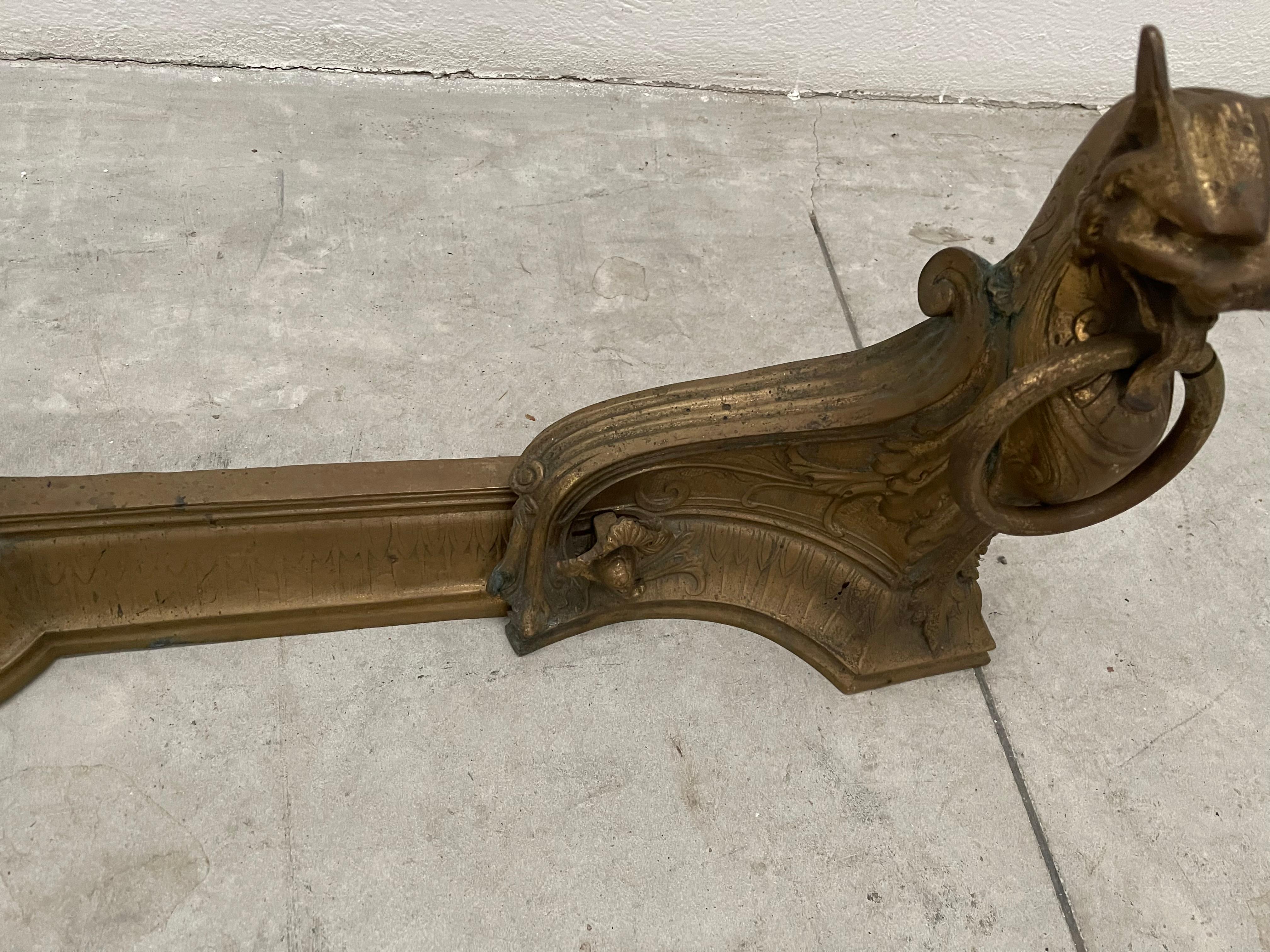 French Bronze Adjustable Fender In The Manner Of Barbedienne, Late 19th Century For Sale 2